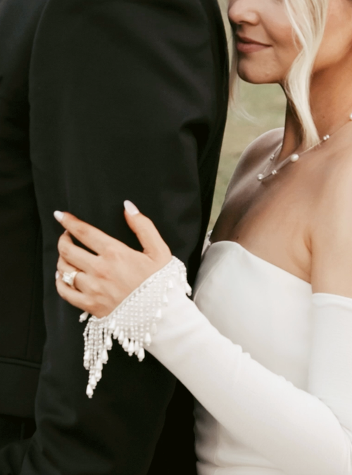 Couple on their wedding day